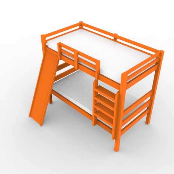 Bunk Bed with Slope Stairs