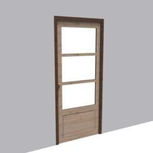 3 Glass Panel Interior Single Door