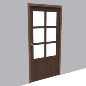 Glass Panel Single Door