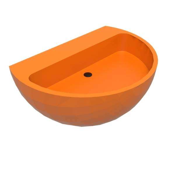 Hemispherical Wall Mounted Wash Basin