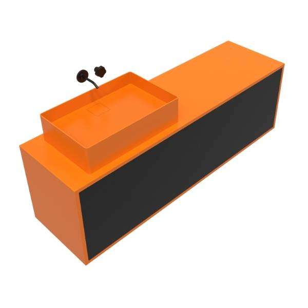 2 Drawer Unit with Integrated Top Basin