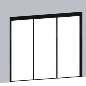 2 Panel Slide with Swing Door