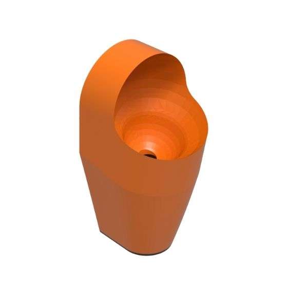 Urinal with Back Inlet and Closed Shroud