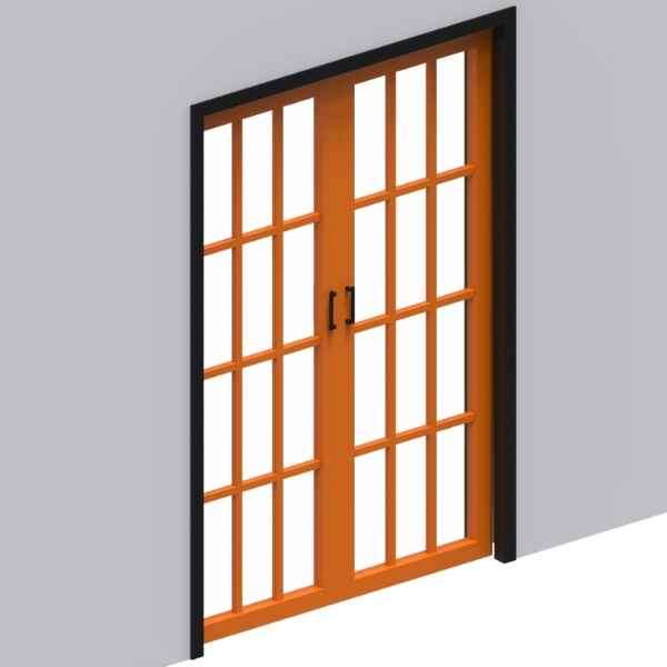 Frosted Glass Double Pocket door