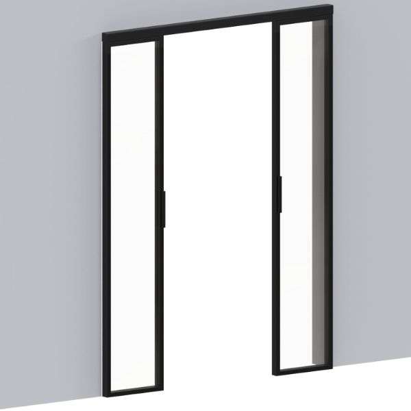 Sliding Door With Side Panel(Left & Right Open)