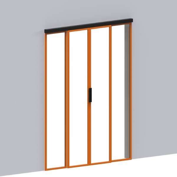 Sliding Door With Side Panel(Right & Left Open)