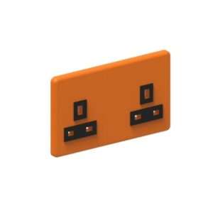 2 Gang Unswitched Socket