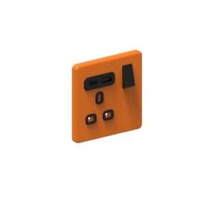 Single Switched Socket + Dual USB