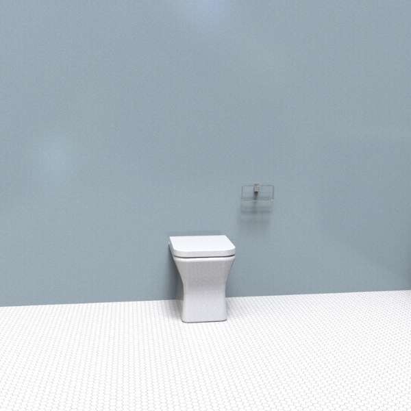 Rimless back-to-wall WC