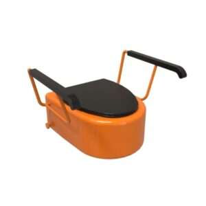 Toilet raiser with armrests and lid