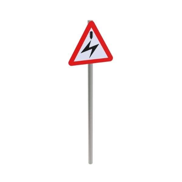 Electrified Cable Overhead Road Post Mounted Sign