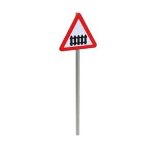 Gated or Barrier Level Crossing Post Mounted Sign