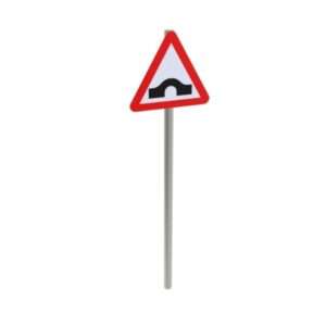 Hump Bridge Ahead Sign Post Mounted