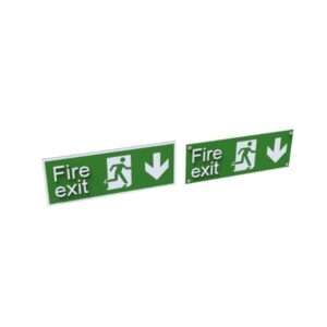 Fire Exit Arrow Down Sign
