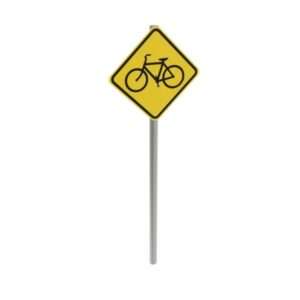 Bicycle Traffic Warning Post Mounted Sign