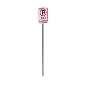 No Parking Post Mounted Sign