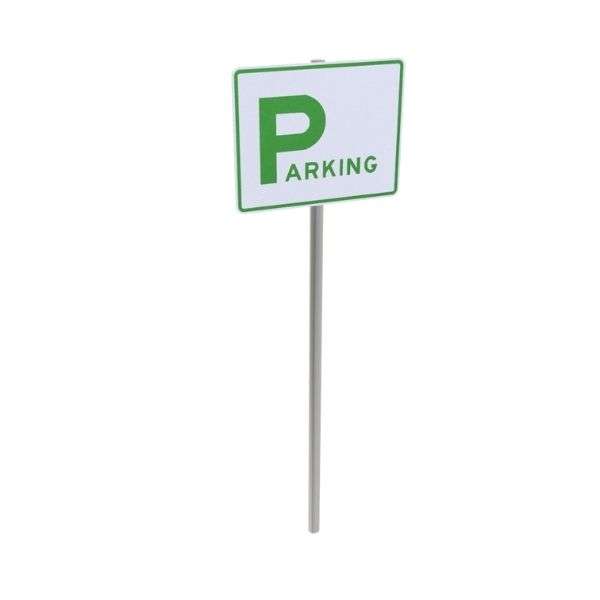 Parking Area Post Mounted Sign