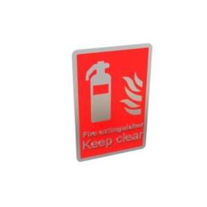 Fire Extinguisher Keep Clear Sign