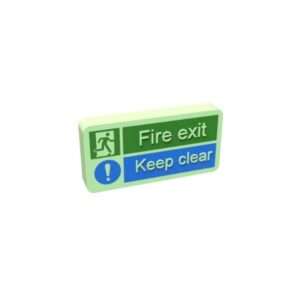 Fire Exit Keep Clear Multi-Message Sign LED Sign Box