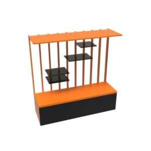 Wooden Partition Wall with Drawer