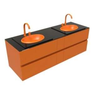 Two Countertop Wash Basin