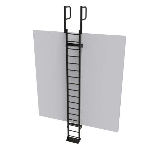 Fixed Vertical Ladder with Grabrails