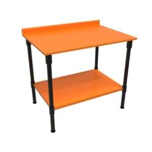 Work Table with Under Shelf & Back Splash