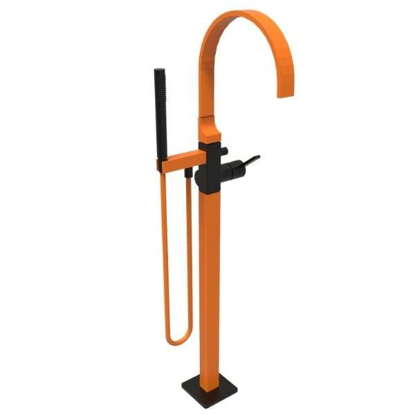 Freestanding Single-lever Tub Mixer with Hand Shower_2