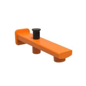 Bath tub spout with button